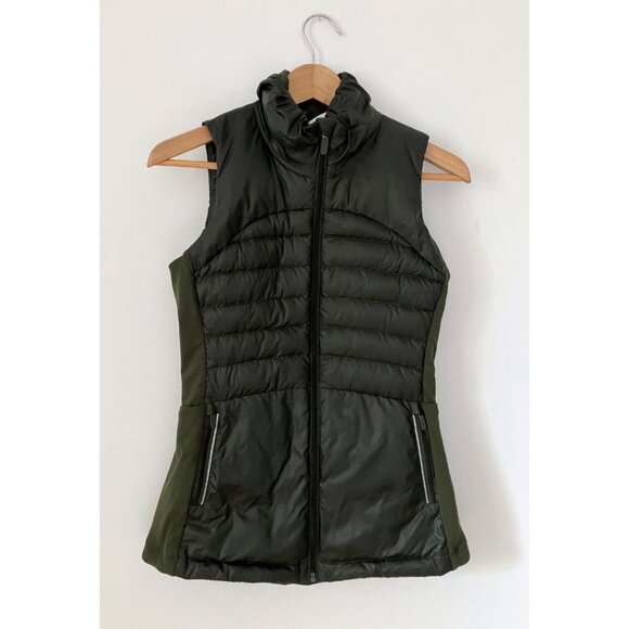Lululemon Down For A Run Vest II Gator Green Size 4 - Picture 4 of 8